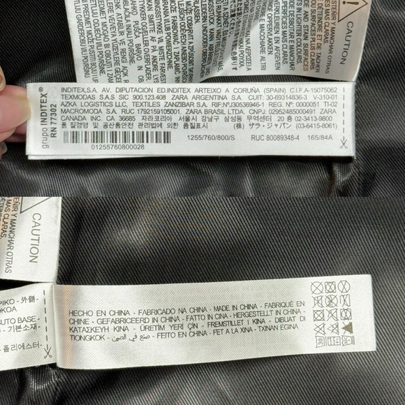 Zara Faux Leather Oversized Blazer Jacket Black Bloggers Favorite Career Small - Picture 12 of 16